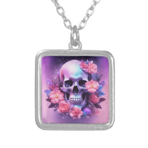 Skull  Roses Necklace