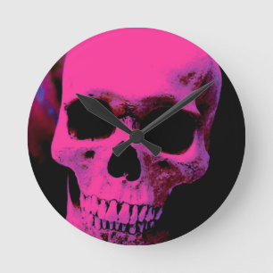 Skull Round Clock