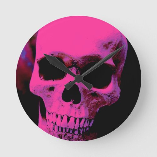 Skull Round Clock