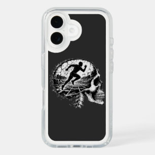 Skull Runner Inside Head iPhone 16 Case