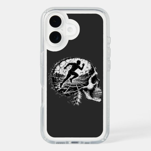 Skull Runner Inside Head Speck iPhone Case (Front)