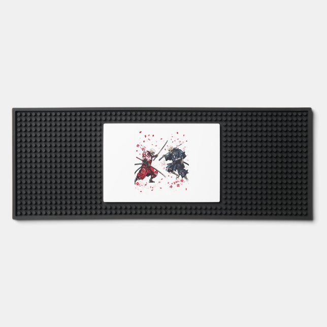 Skull Samurai Duel Bar Mat (Front)