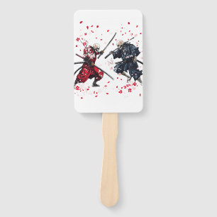 Skull Samurai Duel Hand Fan