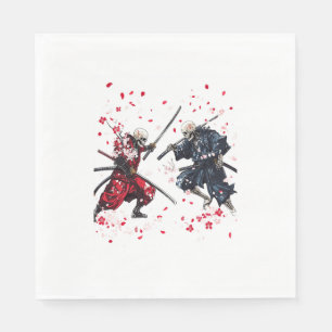 Skull Samurai Duel Napkins