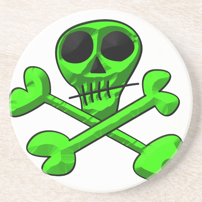 Skull Sandstone Coaster (Front)