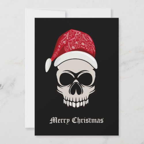 Skull Santa Merry Christmas Holiday Card