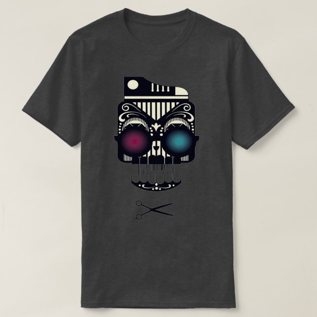 Skull Scissors 1 T-Shirt (Design Front)