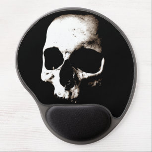 Skull - Sepia Metal Fantasy Art Gel Mouse Pad