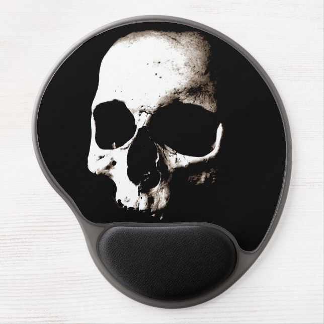 Skull - Sepia Metal Fantasy Art Gel Mouse Pad (Front)