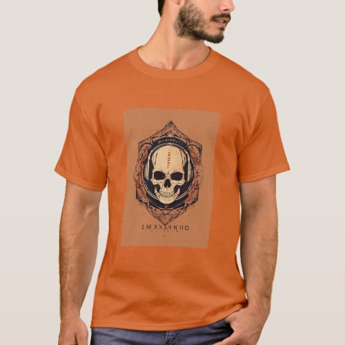 Skull Serenity Mystical Elegance in Decay T_Shirt