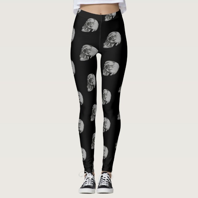 Skull Session for Halloween Leggings (Front)