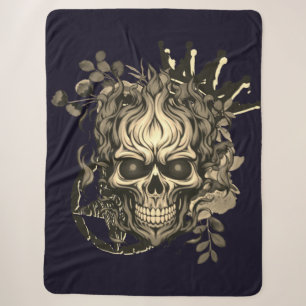 Skull sherpa blanket