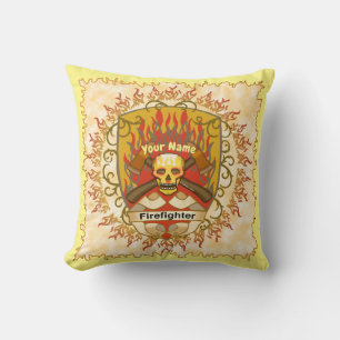 Skull Shield Firefighter pillow