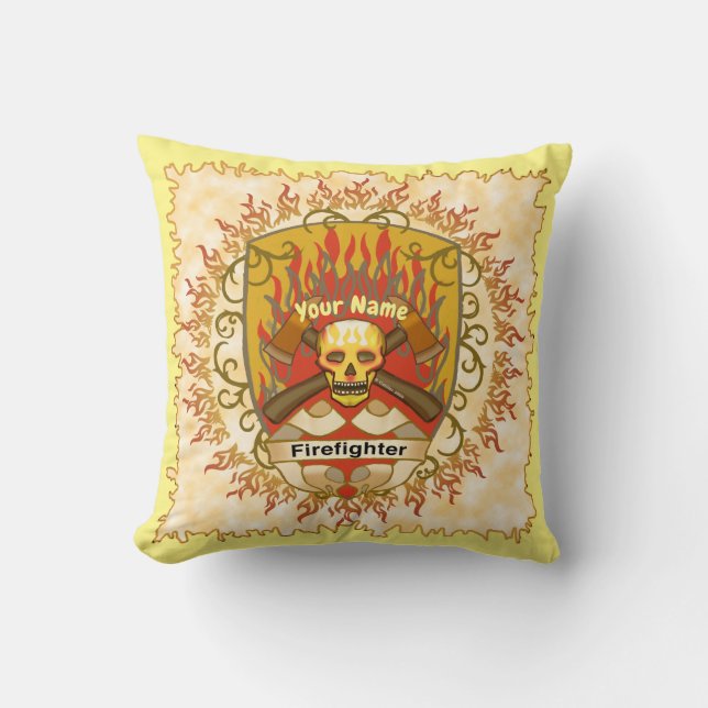 Skull Shield Firefighter pillow (Front)