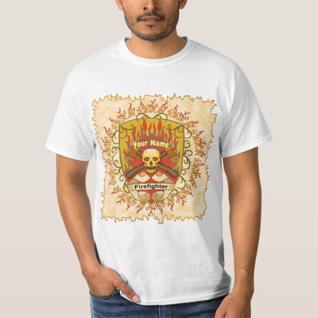 Skull Shield Firefighter t-shirt (Front)