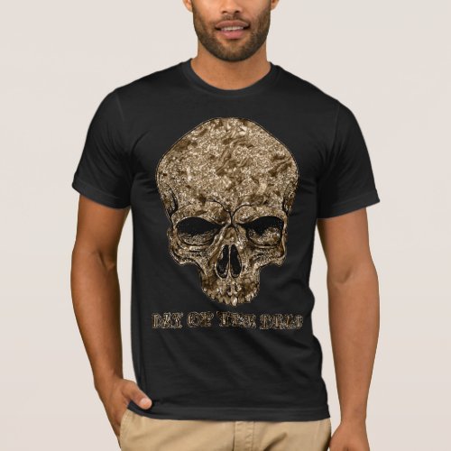 Skull Shirts Day Of The Dead Gold Foil