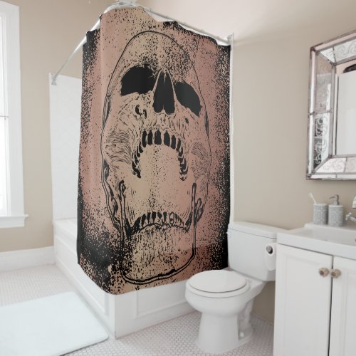 Skull Shower Curtain _ Screaming Skull