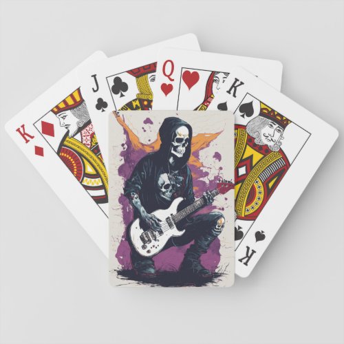 Skull Shred Spooky Classic Playing Cards Design