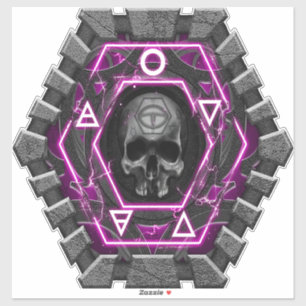 skull Sigils and seals Sticker
