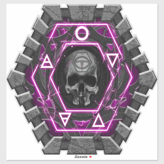 skull Sigils and seals Sticker (Sheet)
