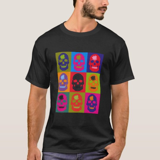 Skull Silk Screen -- Black T-Shirt