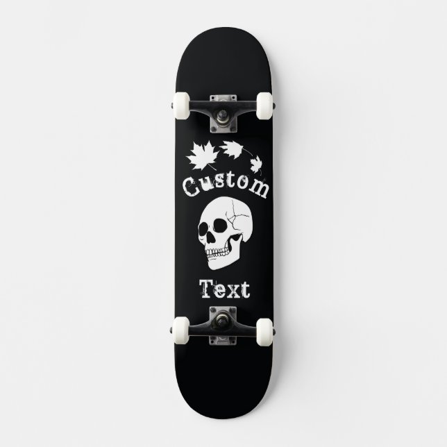 Skull Skateboard Black Background! Deck (Front)