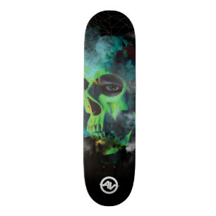 Skull Skateboard - Green
