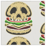 skull skeleton death spooky creepy burger  fabric