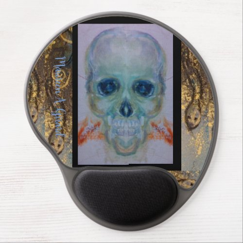 Skull Skeleton Halloween Death Maureen Girard   Mo Gel Mouse Pad