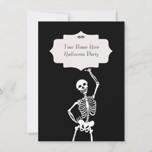 Skull & Skeleton Halloween Invitation