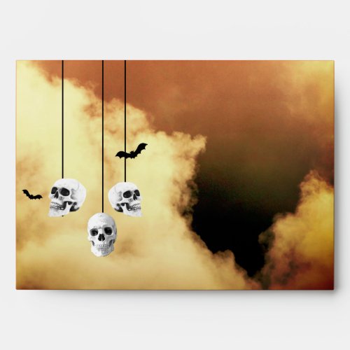 Skull Skeleton Halloween Party Freaky Night Envelope