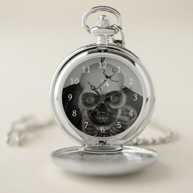 Skull Skeleton Pocket Watch (Inside)