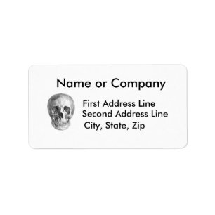 Skull Sketch perfect for Halloween party needs! Label