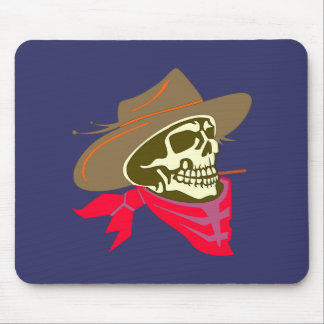 skull skull cowboy mouse pad