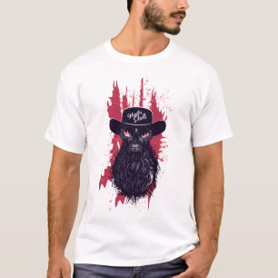 skull skull head bearded mustache head f T-Shirt
