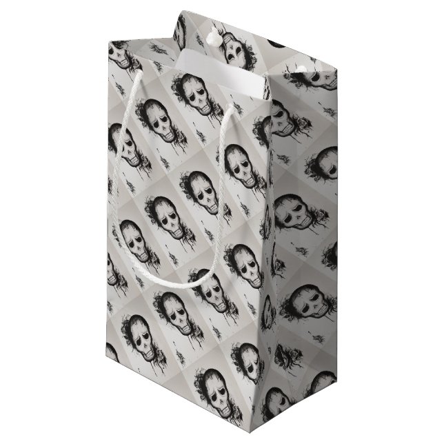 Skull Small Gift Bag (Front Angled)