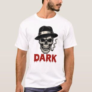 Skull Smoking Cigar Dark T-shirt