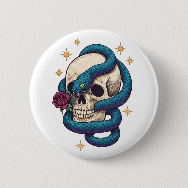 Skull Snake Button (Front)