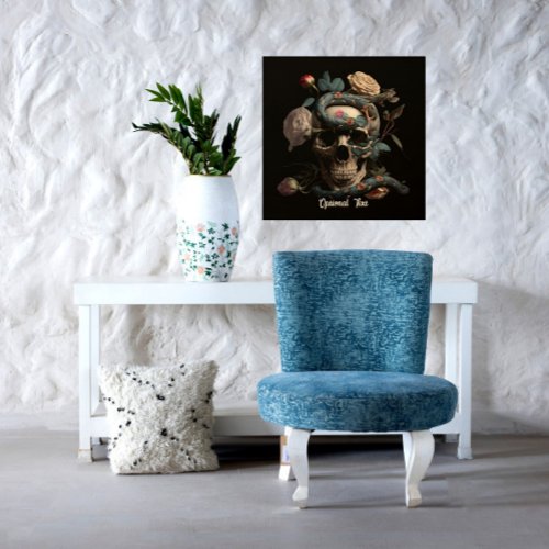  Skull Snakes and Roses     Canvas Print