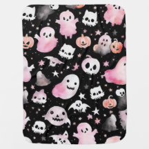 Skull Snuggles: Halloween Baby Blanket