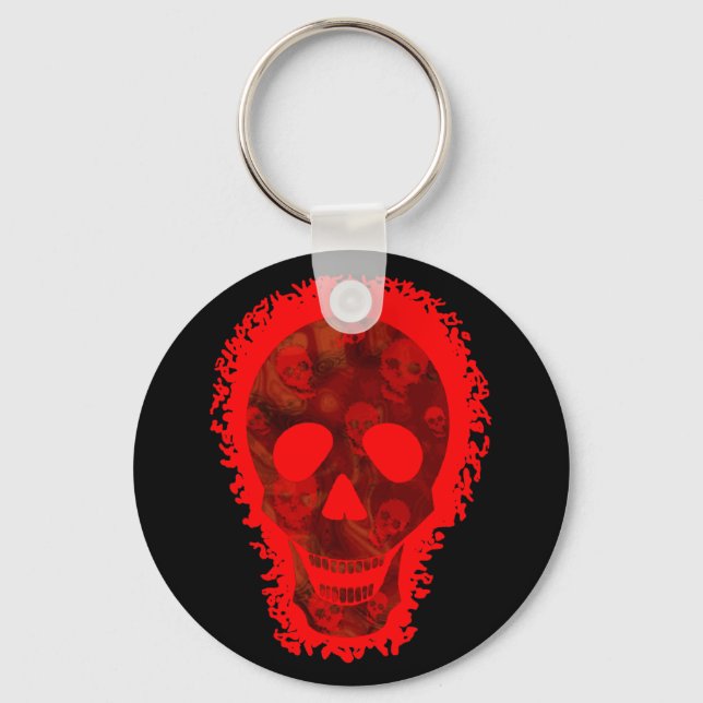 Skull Specters Big Skull Red keychain (Front)