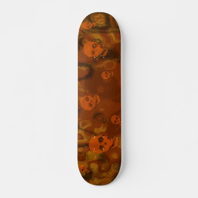 Skull Specters Orange skateboard (Front)