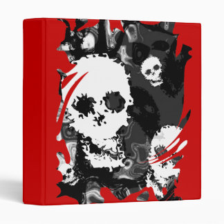 Skull Spectres B&W swirl binder (red background)