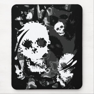 Skull Spectres B&W swirl mousepad