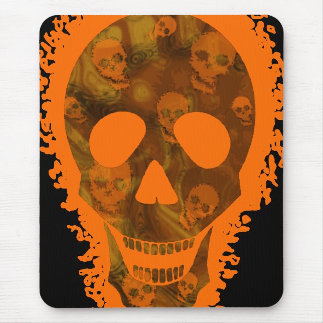 Skull Spectres Big Skull Orange mousepad (Front)