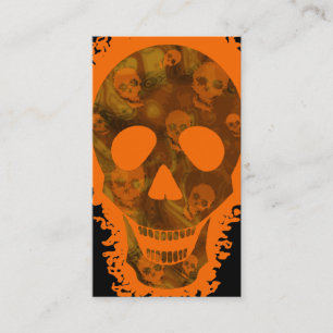 Skull Spectres Big Skull Orange vertical orange Business Card