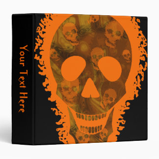Skull Spectres Big Skull Orange 'Your Text' binder