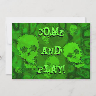 Skull Spectres 'Come and Play!' invitation