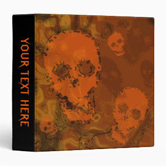 Skull Spectres Orange 'Your Text' binder