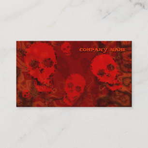 Skull Spectres Red business card horizontal red